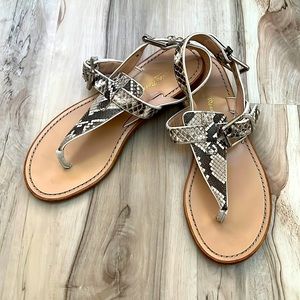 Gianvito Rossi Milano Python and leather sandals size 37